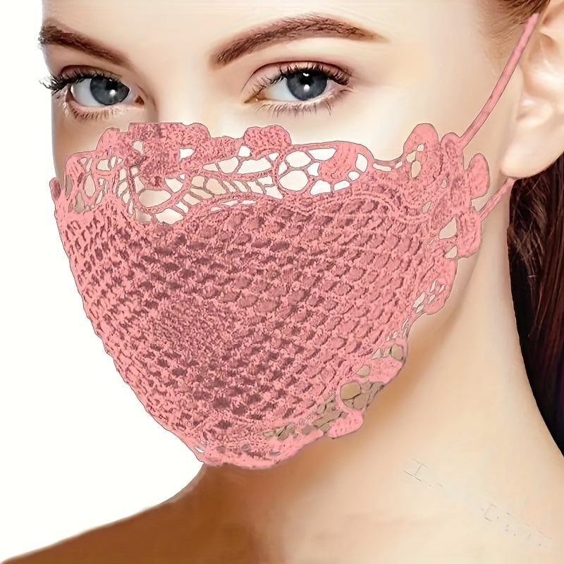 6 Pcs Sexy Lace Face Mask For Women-