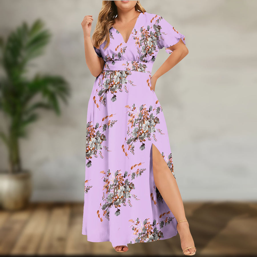 Women's Fashion Personalized Printed Short Sleeve Dress