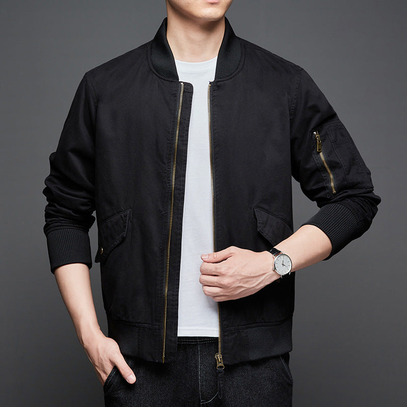 Cotton Baseball Collar Men Jacket Plus Size