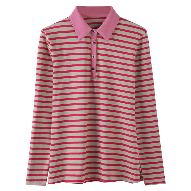 Cotton Button Temperament Korean-style Slim Blouse