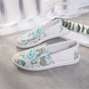 Woman Wears Lazy Fisherman's Canvas Shoes