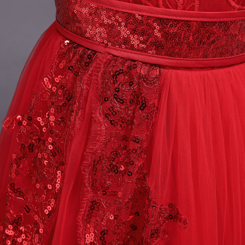 Party 3D Lace Flower Girl Wedding Dress