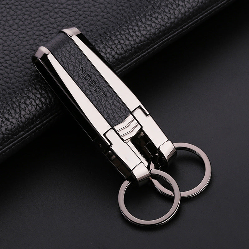 Leather Belt Key Buckle High-end Men's
