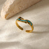 Stainless Steel Open Ring Plated 18K