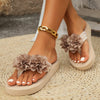 Square Heel Peep-toe Slippers