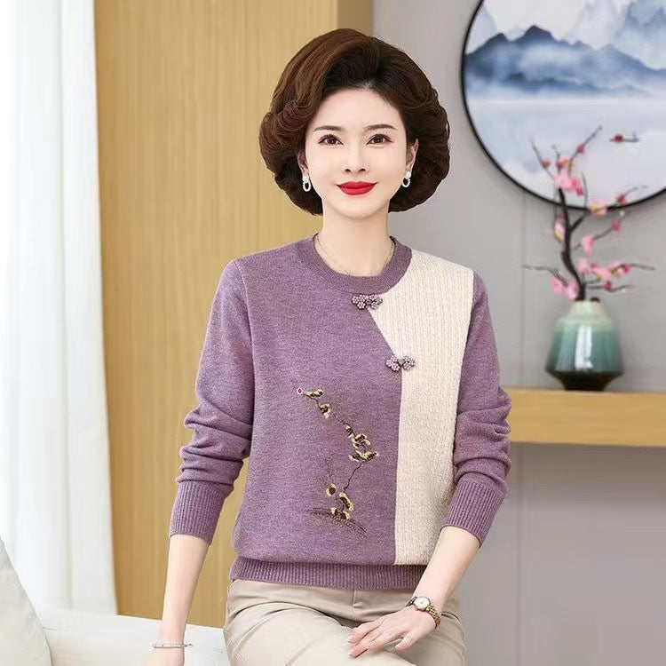 Young Mothers' Clothing Bottoming Shirt Retro Style