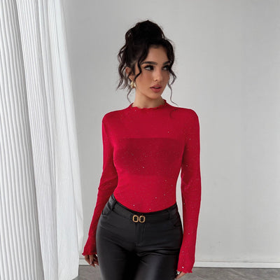 European And American Sequined Top