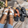Summer Buckle Toe Clip Sandals Fashion Flat Beach Shoes