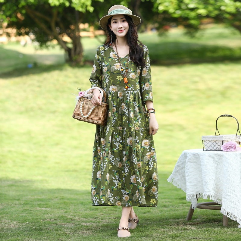 Summer New Noil Poplin Dress Stylish