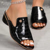 New Chunky Heel Patent Leather