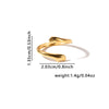 French Retro Titanium Steel Ring Golden