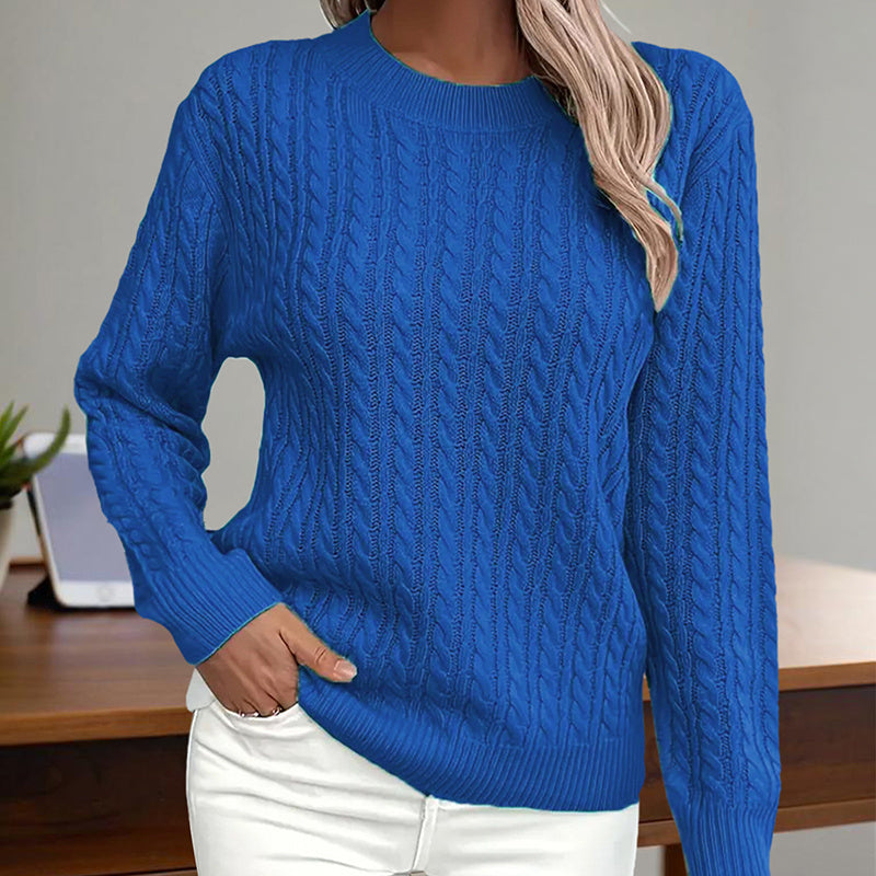 Womens Textured Long Sleeve Sweater
