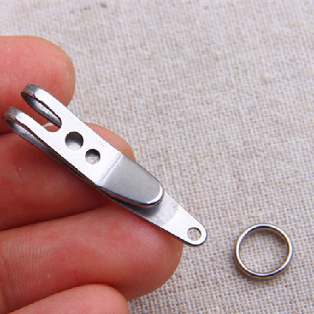 Pocket Steel Clip Tool Key Chain