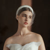 French Hepburn Style Bridal Veil White