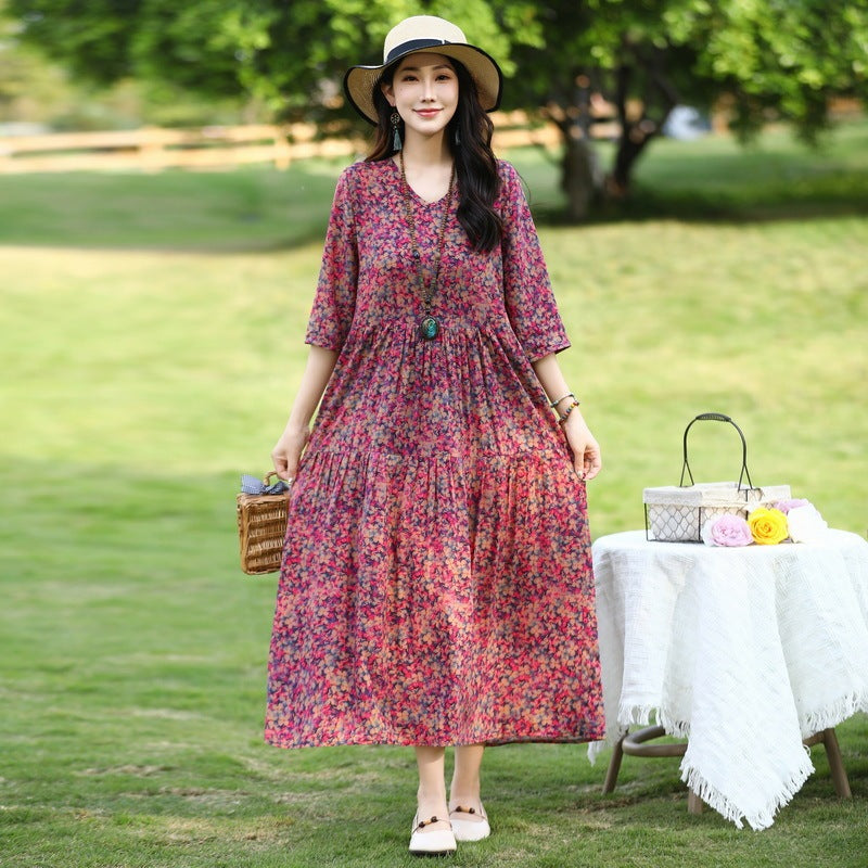 Summer New Noil Poplin Dress Stylish