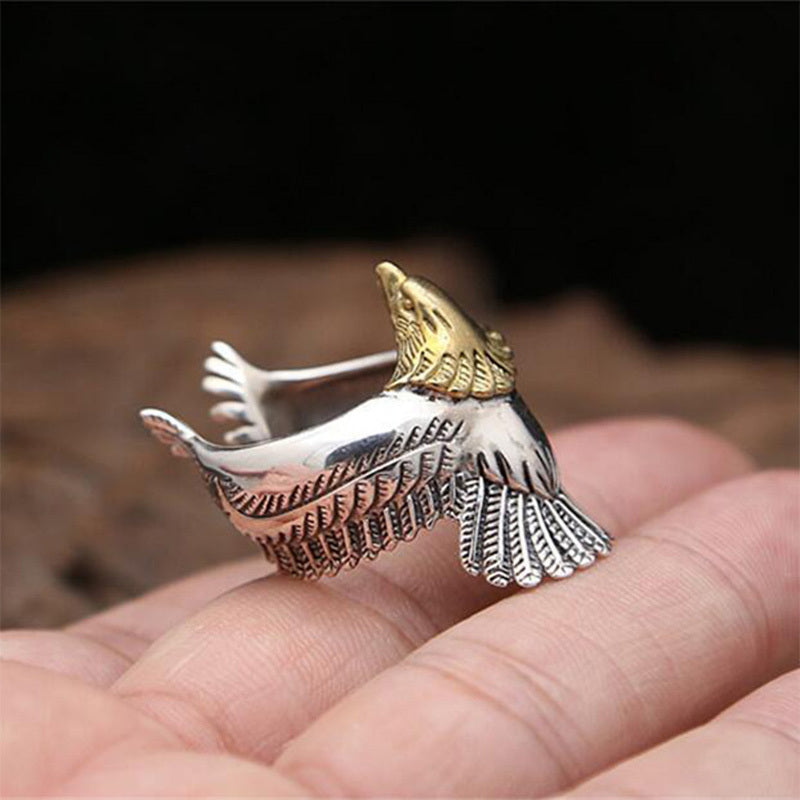 Vintage Big Eagle Wing Open Ring