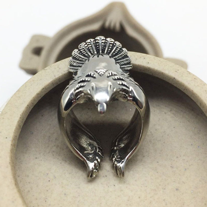 Vintage Big Eagle Wing Open Ring