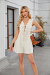Women's Sleeveless Lace-up Fashion Casual Loose Jumpsuit