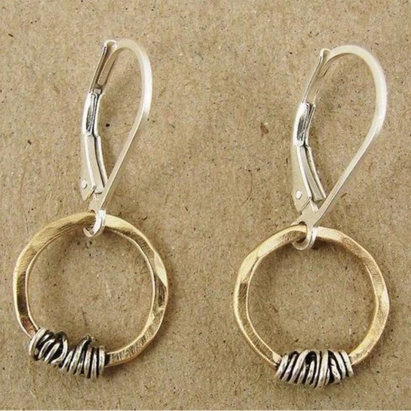 Simple Golden  Hanging Earrings