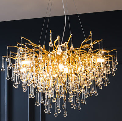 Luxury Chandelier Water Drop Crystal Lamp