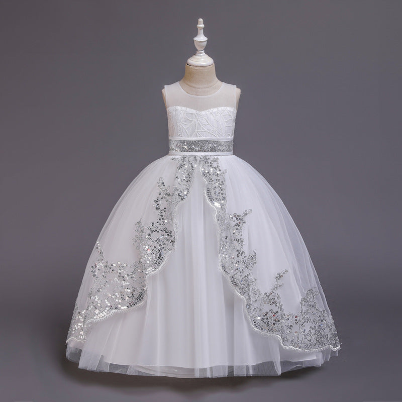 Party 3D Lace Flower Girl Wedding Dress
