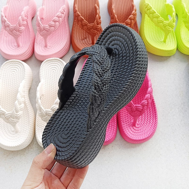 EVA Candy Color Soft Bottom Clip Toe Flip-flops