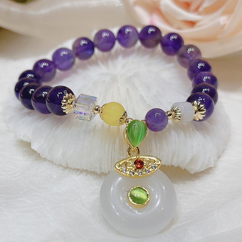Fashion Amethyst Bracelet Retro National Style