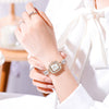 Temperament And Fully-jewelled Quartz Small Golden Spike Small Square Plate Watch