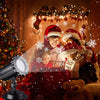 LED Christmas Blizzard Snowflake Laser Light Snowfall Projector Moving Snow