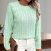 Womens Textured Long Sleeve Sweater