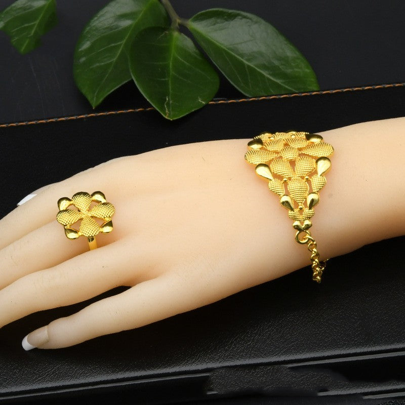 Nigeria Dubai 24k Gold Jewelry Suit