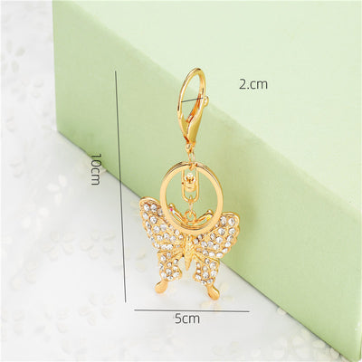 Fashion Full Diamond Bag Pendant Key Ring