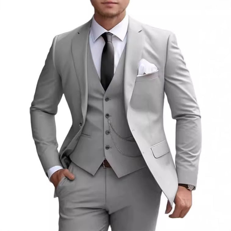 Suit Slim Fit Business Suit Banquet Temperament