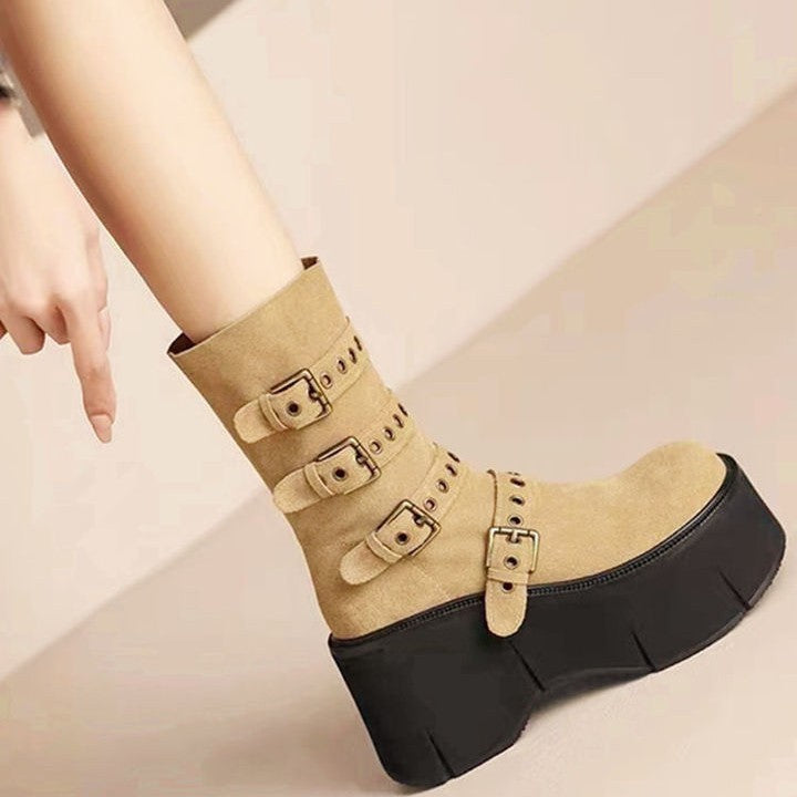Platform Wedge Booties Women