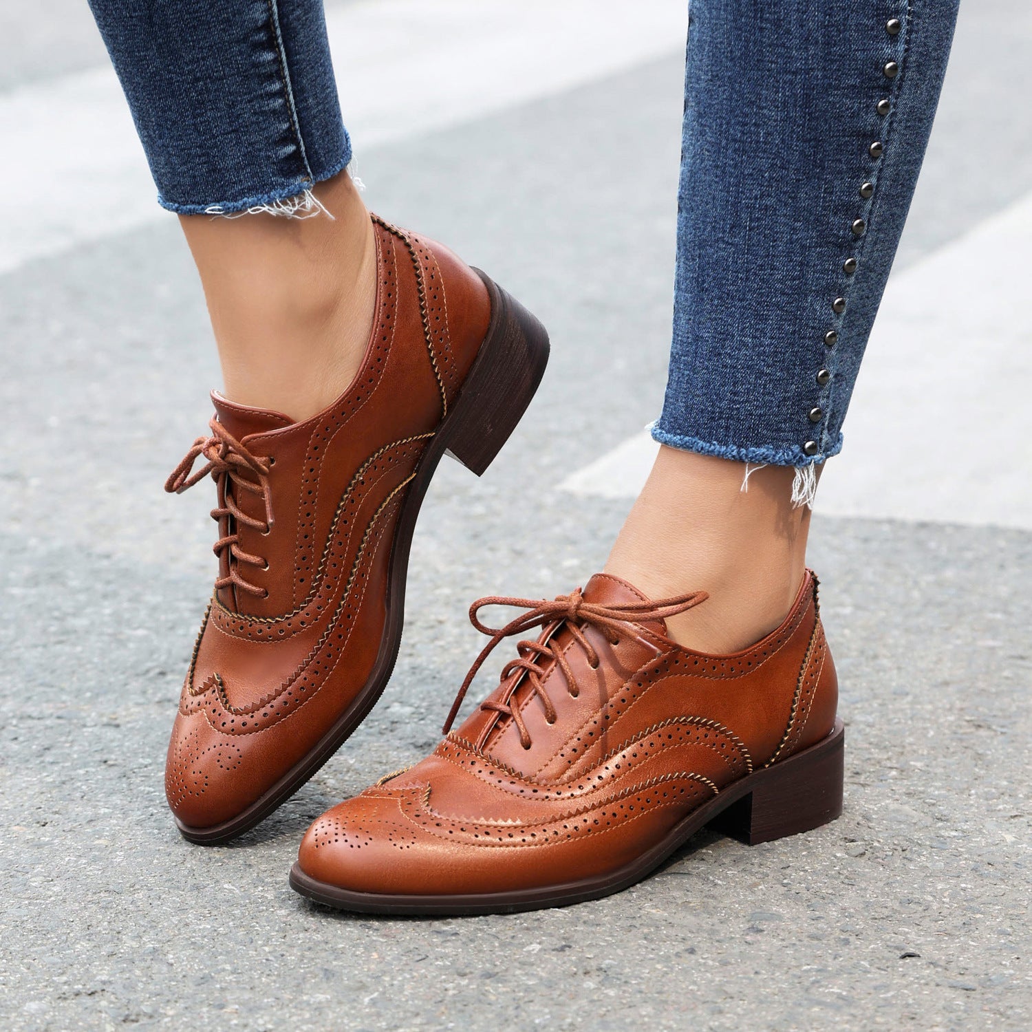 British  High-cut Lace-up Shoes