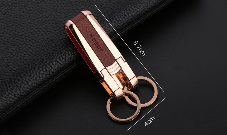 Leather Belt Key Buckle High-end Men's