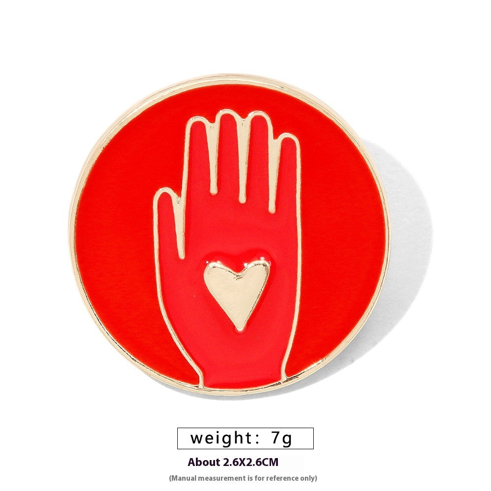 Free Palestine Flag Brooch Gold Badge Clothes Accessories Pin