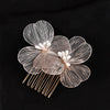 Bridal Headdress Super Fairy Golden Flower Comb
