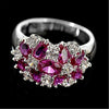 Zircon Creative Bloom Flower Rhinestone-embedded Ring