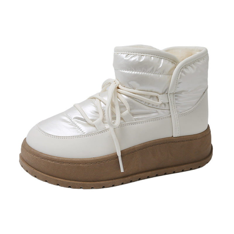 Fleece-lined High-top Snow Boots