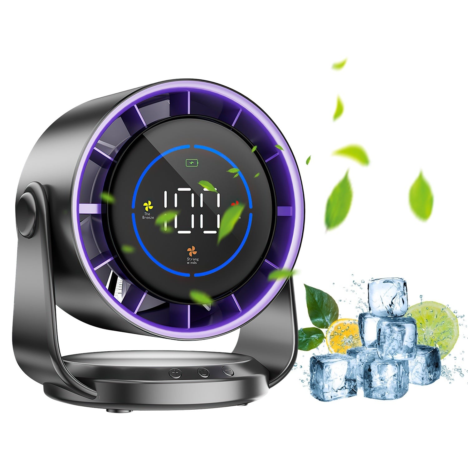 1Pc Desk Fan Battery Operated Wall Mounted Fan