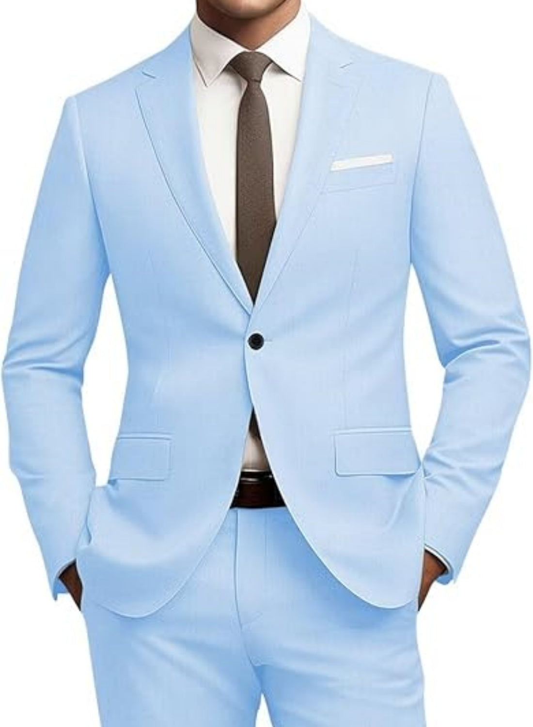 Men's Suit Slim Fit 2-piece Set Casual Business Set