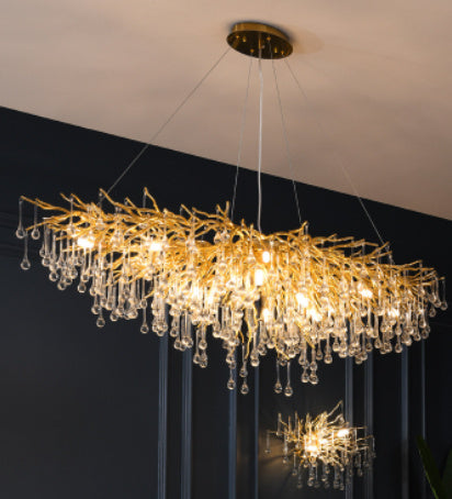 Luxury Chandelier Water Drop Crystal Lamp