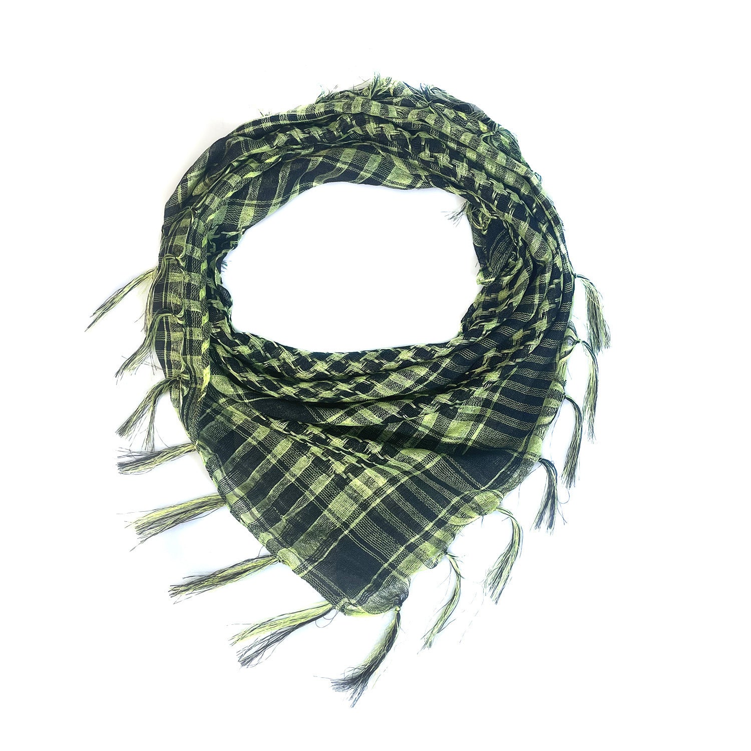 Network Silk Houndstooth Square Keffiyeh Military Fans Tactical Tassel Desert Scarf