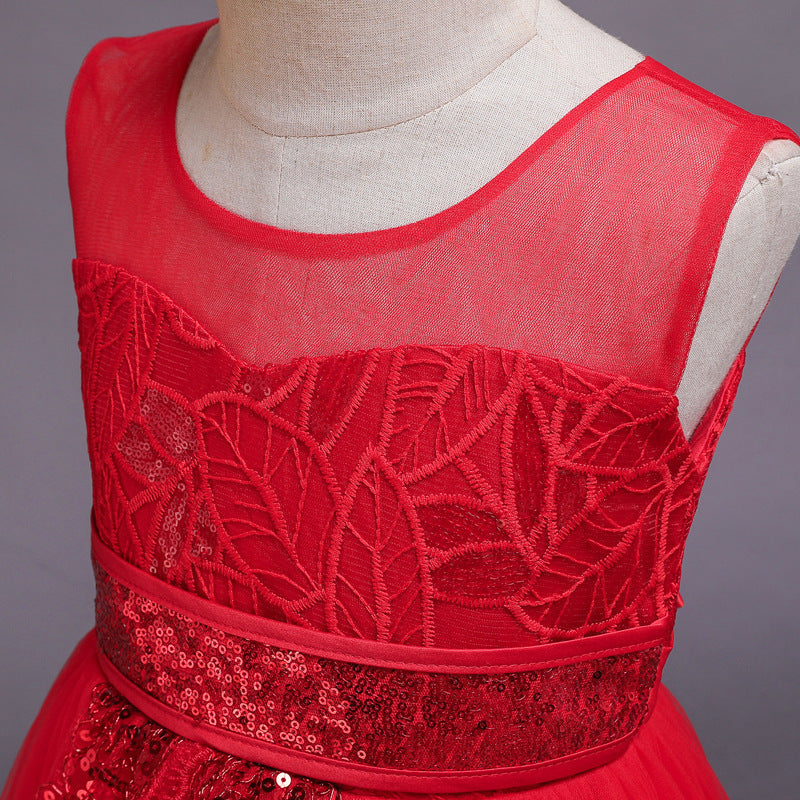 Party 3D Lace Flower Girl Wedding Dress