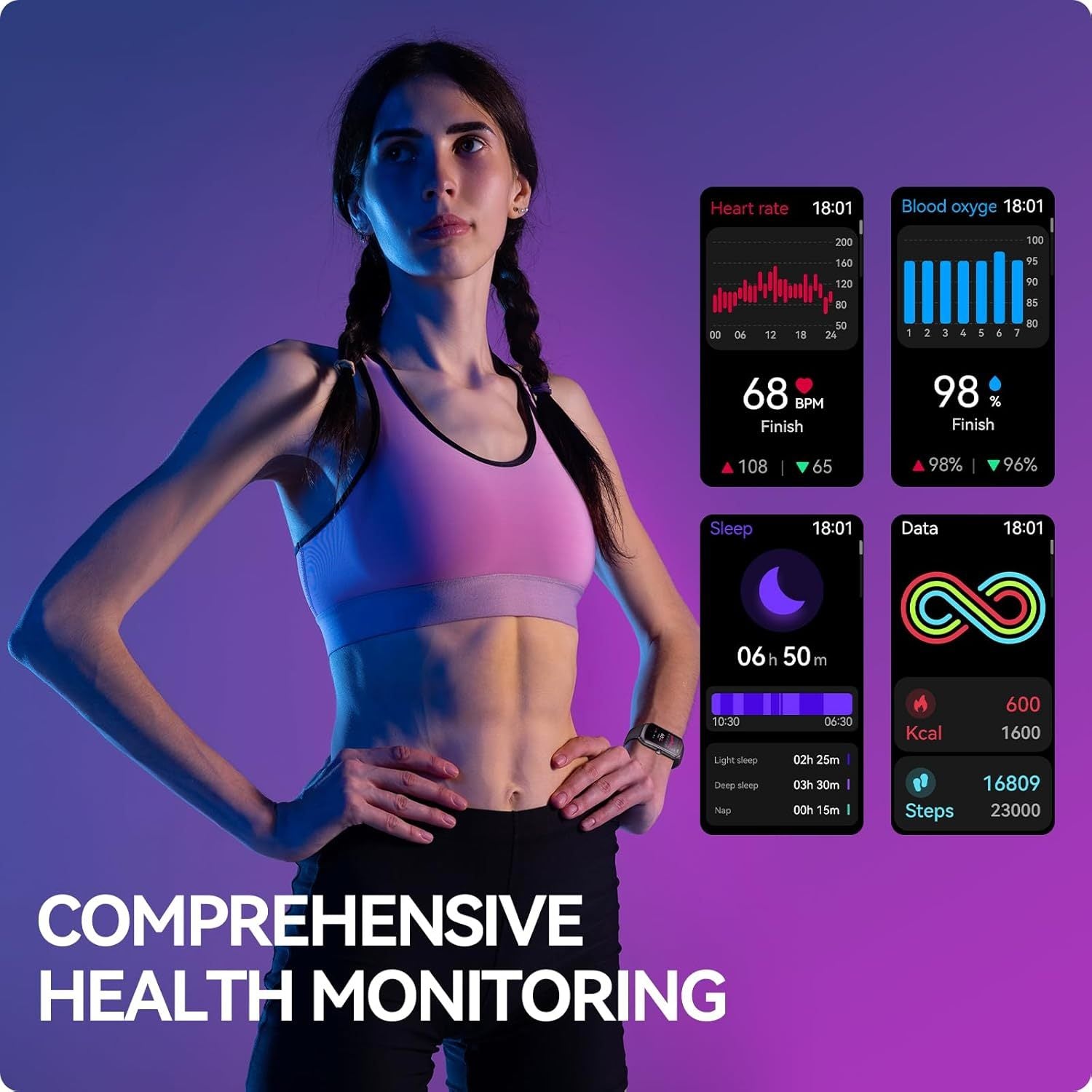 Unisex Fitness Tracking Smartwatch