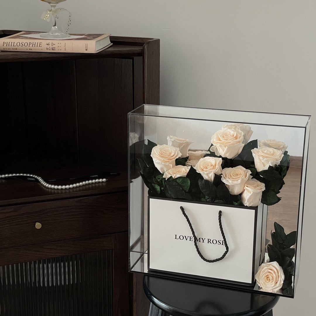 Valentine's Day Rose Eternal Flower Acrylic Gift Box