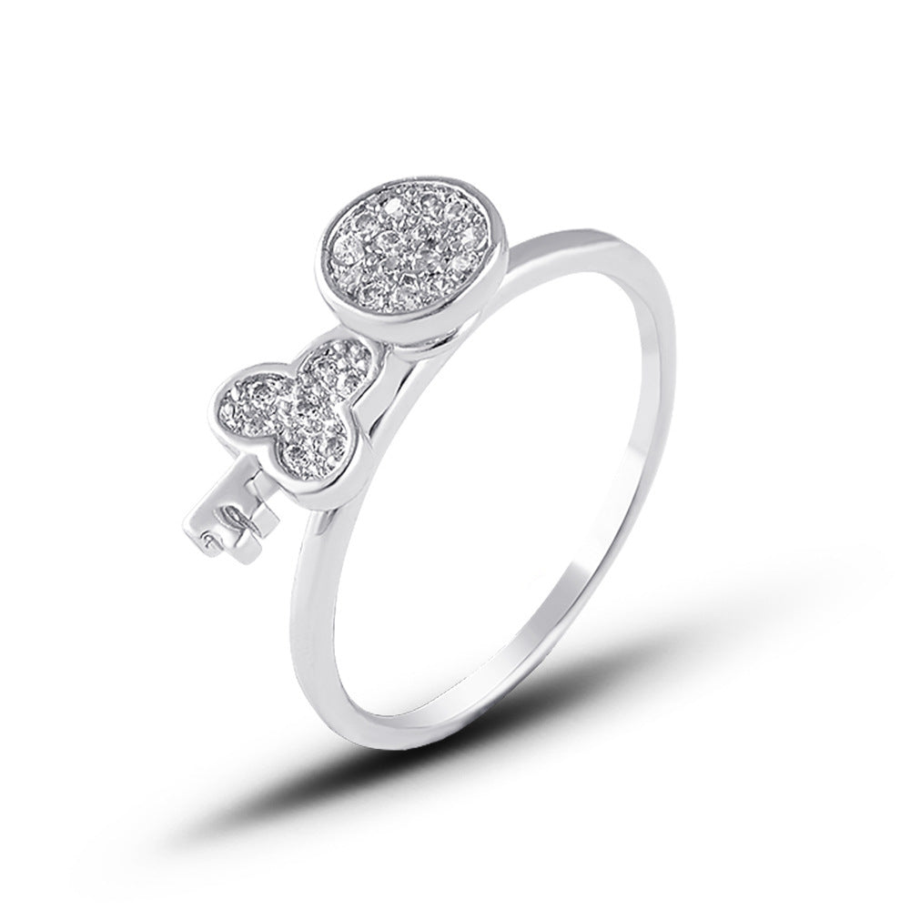 Creative Couple Key Diamond Ring