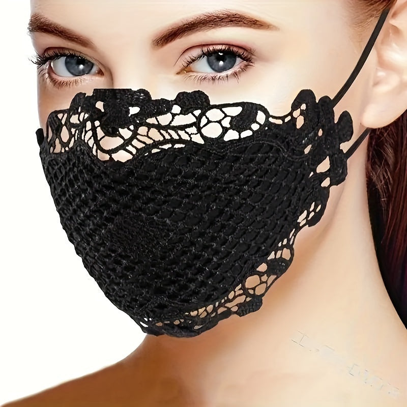 6 Pcs Sexy Lace Face Mask For Women-